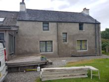 Extension with roughcast finish